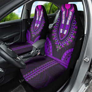 African Dashiki and Polynesian Pattern Car Seat Cover Purple