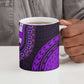 African Dashiki and Polynesian Pattern Ceramic Mug Purple