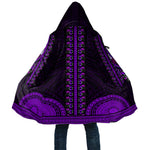 African Dashiki and Polynesian Pattern Cloak Purple