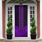 African Dashiki and Polynesian Pattern Door Cover Purple