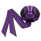African Dashiki and Polynesian Pattern Easy Headwrap Purple