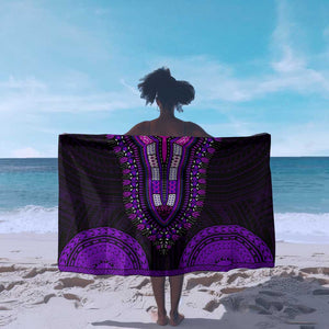 African Dashiki and Polynesian Pattern Sarong Purple