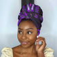 African Dashiki and Polynesian Pattern Simple Headwrap Purple