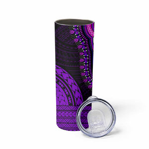 African Dashiki and Polynesian Pattern Skinny Tumbler Purple