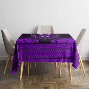 African Dashiki and Polynesian Pattern Tablecloth Purple