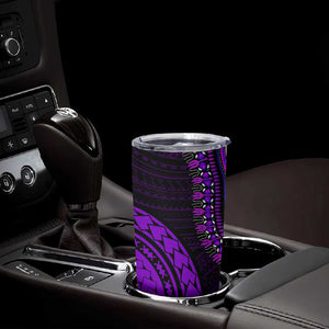 African Dashiki and Polynesian Pattern Tumbler Cup Purple