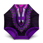 African Dashiki and Polynesian Pattern Umbrella Purple