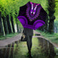 African Dashiki and Polynesian Pattern Umbrella Purple