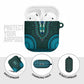 Teal Dashiki and Tapa Pattern AirPods Case Africa-Polynesia Together Culture