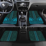 Teal Dashiki and Tapa Pattern Car Mats Africa-Polynesia Together Culture