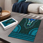 Teal Dashiki and Tapa Pattern Puzzle Africa-Polynesia Together Culture