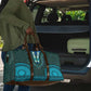Teal Dashiki and Tapa Pattern Travel Bag Africa-Polynesia Together Culture
