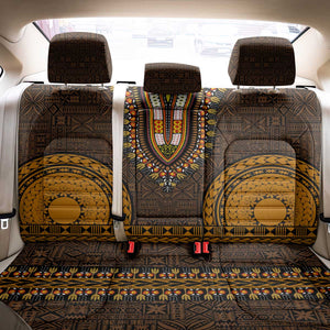 Gold Dashiki and Tapa Pattern Back Car Seat Cover Africa-Polynesia Together Culture