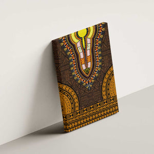 Gold Dashiki and Tapa Pattern Canvas Wall Art Africa-Polynesia Together Culture