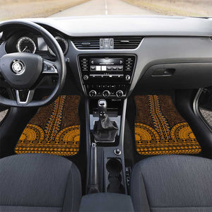 Gold Dashiki and Tapa Pattern Car Mats Africa-Polynesia Together Culture