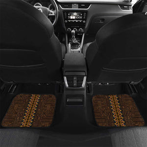 Gold Dashiki and Tapa Pattern Car Mats Africa-Polynesia Together Culture