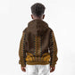 Gold Dashiki and Tapa Pattern Kid Hoodie Africa-Polynesia Together Culture