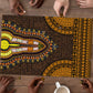 Gold Dashiki and Tapa Pattern Puzzle Africa-Polynesia Together Culture
