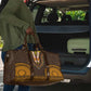Gold Dashiki and Tapa Pattern Travel Bag Africa-Polynesia Together Culture