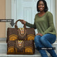 Gold Dashiki and Tapa Pattern Travel Bag Africa-Polynesia Together Culture