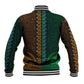 Green-gold Dashiki and Tapa Pattern Baseball Jacket Africa-Polynesia Together Culture