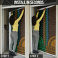 Green-gold Dashiki and Tapa Pattern Door Cover Africa-Polynesia Together Culture