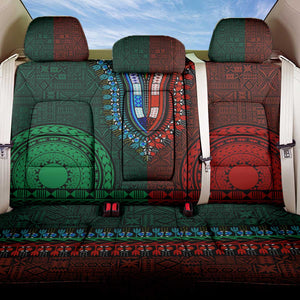 Green-red Dashiki and Tapa Pattern Back Car Seat Cover Africa-Polynesia Together Culture