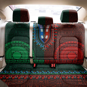 Green-red Dashiki and Tapa Pattern Back Car Seat Cover Africa-Polynesia Together Culture