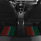 Green-red Dashiki and Tapa Pattern Car Mats Africa-Polynesia Together Culture