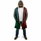 Green-red Dashiki and Tapa Pattern Cloak Africa-Polynesia Together Culture