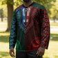 Green-red Dashiki and Tapa Pattern Hockey Jersey Africa-Polynesia Together Culture