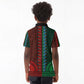 Green-red Dashiki and Tapa Pattern Kid Polo Shirt Africa-Polynesia Together Culture
