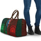 Green-red Dashiki and Tapa Pattern Travel Bag Africa-Polynesia Together Culture
