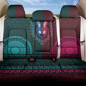 Teal-pink Dashiki and Tapa Pattern Back Car Seat Cover Africa-Polynesia Together Culture