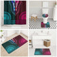 Teal-pink Dashiki and Tapa Pattern Bathroom Set Africa-Polynesia Together Culture