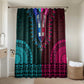 Teal-pink Dashiki and Tapa Pattern Bathroom Set Africa-Polynesia Together Culture