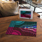Teal-pink Dashiki and Tapa Pattern Puzzle Africa-Polynesia Together Culture
