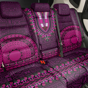 Pink Dashiki and Tapa Pattern Back Car Seat Cover Africa-Polynesia Together Culture