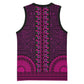 Pink Dashiki and Tapa Pattern Basketball Jersey Africa-Polynesia Together Culture LT9
