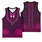 Pink Dashiki and Tapa Pattern Basketball Jersey Africa-Polynesia Together Culture LT9