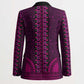 Pink Dashiki and Tapa Pattern Blazer Africa-Polynesia Together Culture