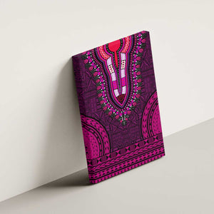 Pink Dashiki and Tapa Pattern Canvas Wall Art Africa-Polynesia Together Culture