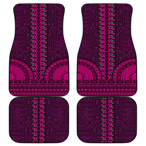 Pink Dashiki and Tapa Pattern Car Mats Africa-Polynesia Together Culture