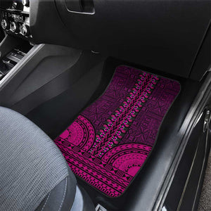 Pink Dashiki and Tapa Pattern Car Mats Africa-Polynesia Together Culture