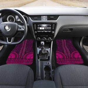 Pink Dashiki and Tapa Pattern Car Mats Africa-Polynesia Together Culture