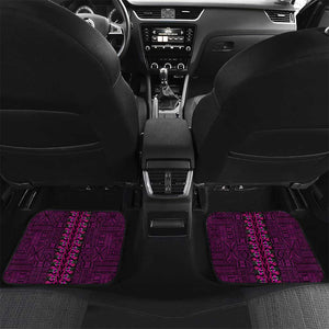 Pink Dashiki and Tapa Pattern Car Mats Africa-Polynesia Together Culture