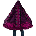Pink Dashiki and Tapa Pattern Cloak Africa-Polynesia Together Culture