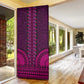 Pink Dashiki and Tapa Pattern Door Cover Africa-Polynesia Together Culture