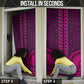 Pink Dashiki and Tapa Pattern Door Cover Africa-Polynesia Together Culture