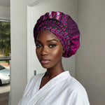 Pink Dashiki and Tapa Pattern Easy Headwrap Africa and Polynesia Together Culture